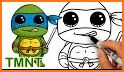 Coloring Ninja and Super Turtles Cute related image