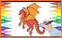 Dragons Color by Number - Animals Coloring Book related image