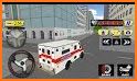 911 ambulance flying helicopter city rescue Drive related image