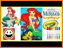 Mermaid Color by Number – Mermaid Coloring Book related image