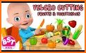 Fruit and Vegetables Coloring game for kids related image