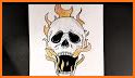 Skull Fire Coloring Pages related image