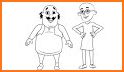 Motu Drawing or Coloring Game-Patlu Sketching Game related image