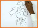 Draw colouring pages for Bob by Builder by Fans related image