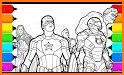 coloring Book for superhero 4: coloring Masks game related image