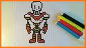Papyrus Undertale Pixel Art Color By Number related image