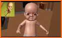 Scary Baby in yellow house horror 3d related image