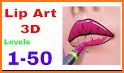 Lip Art 3D: Coloring Art Lip related image