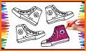 Sneakers Coloring Book - Shoes Coloring related image