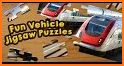 Kids Vehicles: Construction + puzzle coloring book related image