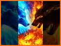 Ice Fire Wolf Wallpaper Themes related image