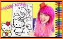 Hello Kitty Coloring drawing book related image