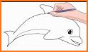 Drawing Coloring Dolphin related image