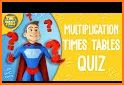 Multiplication table and quiz related image