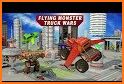 Flying Monster Truck Driving: Robot Transform Game related image