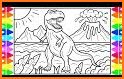 Dinosaur Coloring Book Glitter related image