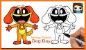 Dogday & catnap coloring book related image