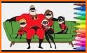 Coloring the incredibles related image