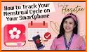 Period tracker, calendar, ovulation, cycle related image
