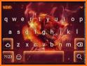 Live Burning Rose Skull Keyboard Theme related image