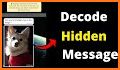 Hide Message: text message steganography tool related image