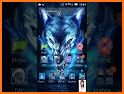 Blue Ice Wolf Theme related image