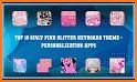 Glitter Pink Girly Keyboard Background related image