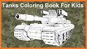 Military Tanks Coloring Book related image