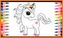 Draw colouring pages for Unicorn related image