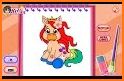 Unicorn coloring pages Games - Horse Colors related image