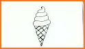 Diamond  Ice Cream  Drawing and Coloring for kids related image