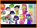 Teen Titans  Coloring Book related image