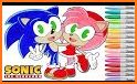 soni coloring blue hedgehog's related image