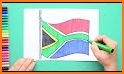 How to draw flags of Africa related image