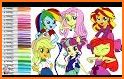 Color by Number Equestria Girls Pixel Art related image