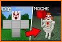 Clown Pennywise skins. IT mod for MCPE related image