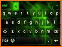 Neon Cannabis Keyboard Background related image