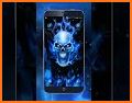 Skull On Fire 3D Next Launcher theme related image