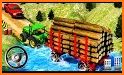 Tractor Driving Offroad: Trolley Transport Cargo related image
