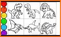 Dinosaur Coloring Book Glitter related image