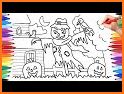 Adult coloring halloween related image