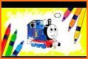 Train drawing game for kids and adults. related image