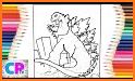 Monster of Godzilla Coloring Book related image