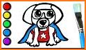 Puppy dog coloring - Cute puppies draw & paint related image