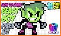 Coloring By Number Teen Titans Go Pixel Art Games related image