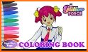 Pretty  Glitterr coloring book Forces related image
