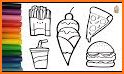 Coloring Page - Food and Ice cream related image