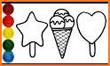Glitter ice cream coloring and drawing for kids🍦 related image