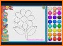 flowers coloring game with numbers related image