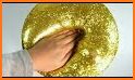 Fluffy Gold glitter Slime related image